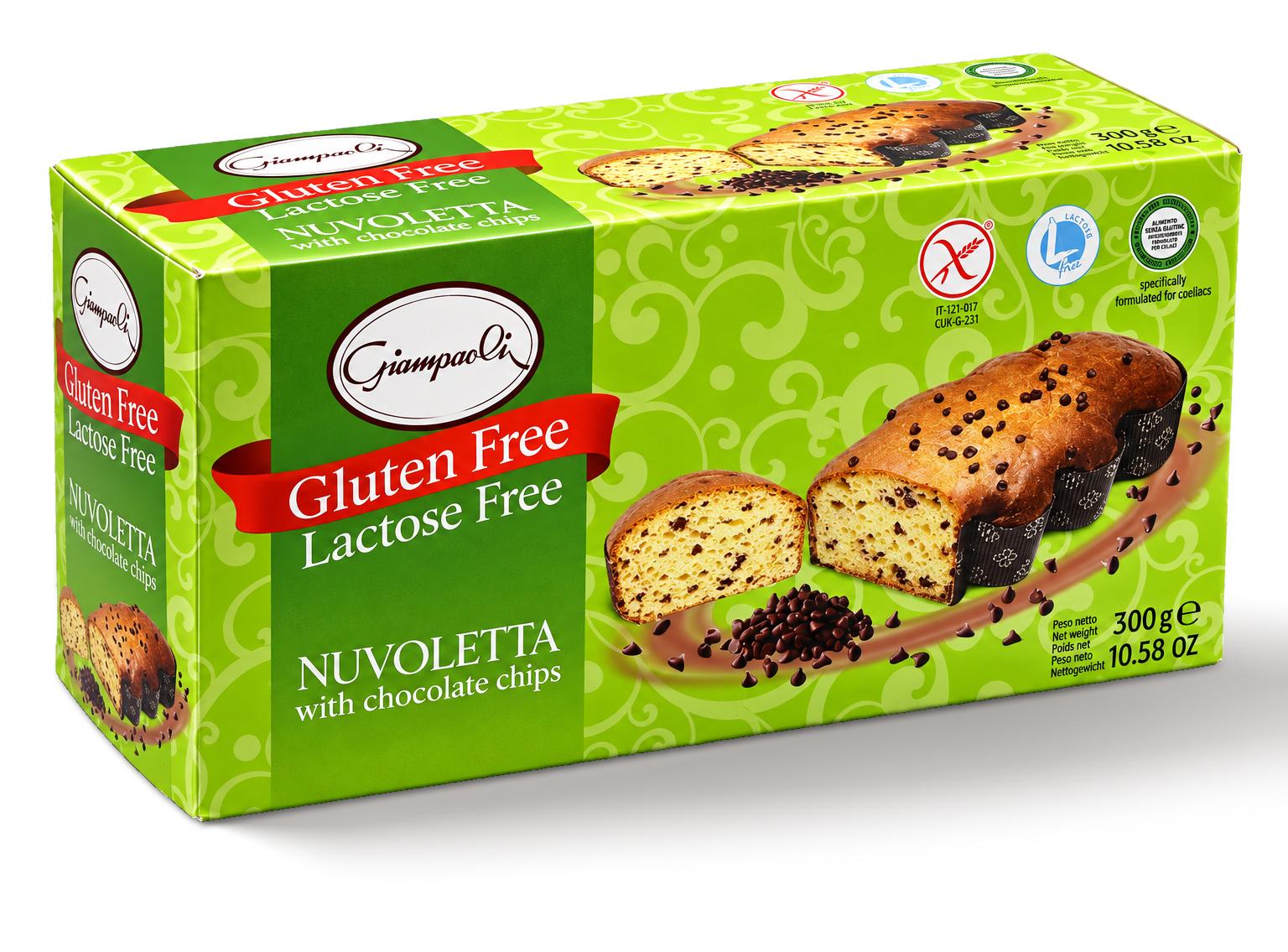 Christmas Nuvoletta Cake with Chocolate Chips-Lactose & Gluten Free - Giampaoli